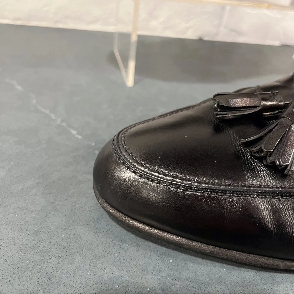 Bally men’s sz 9.5 Arturo black leather tassel loafers